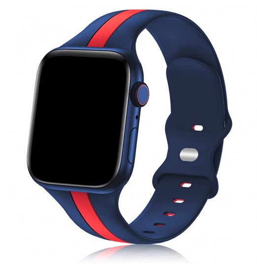 Banda deportiva compatible con Apple Watch, iwatch Bands For Men & amp; Mujer, pulseras con correa de silicona suave para Apple Watch Series 8/7/6/5/4/3/2/1/se/ultra