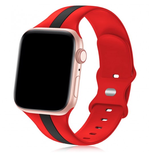 Banda deportiva compatible con Apple Watch, iwatch Bands For Men & amp; Mujer, pulseras con correa de silicona suave para Apple Watch Series 8/7/6/5/4/3/2/1/se/ultra