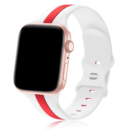 Banda deportiva compatible con Apple Watch, iwatch Bands For Men & amp; Mujer, pulseras con correa de silicona suave para Apple Watch Series 8/7/6/5/4/3/2/1/se/ultra