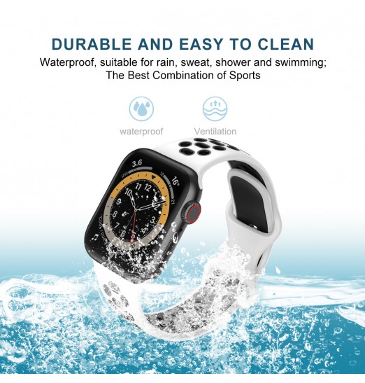 Compatible con Apple Watch 38mm 42mm 40mm 44mm 41mm 45mm 49mm, correa de repuesto deportiva de silicona suave para Apple Watch Series 8/7/6/5/4/3/2/1