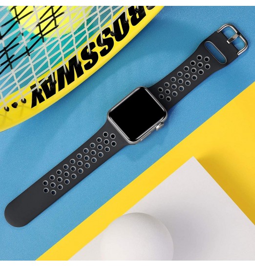 Correa deportiva compatible con Apple WatcBanda h 44mm 42mm 45mm 49mm 41mm 40mm 38mm, correa de silicona suave, bandas de repuesto transpirables para Apple Watch Se/ultra Iwatch Series 8 7 6 5 4 3 2 1