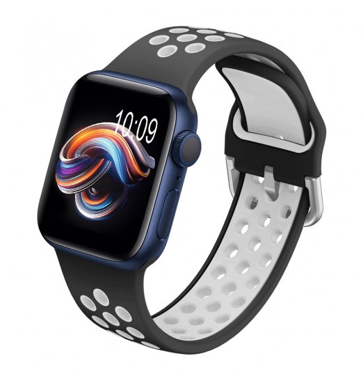 Correa deportiva compatible con Apple WatcBanda h 44mm 42mm 45mm 49mm 41mm 40mm 38mm, correa de silicona suave, bandas de repuesto transpirables para Apple Watch Se/ultra Iwatch Series 8 7 6 5 4 3 2 1