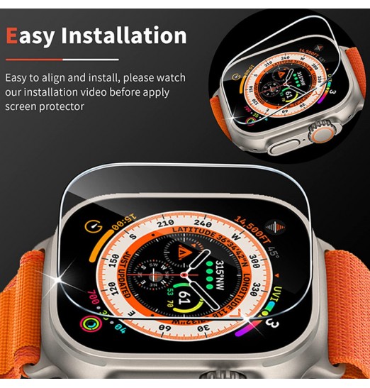 3 uds película de vidrio templado sin burbujas antiarañazos Hd transparente ultrafino Protector de pantalla de repuesto para Iwatch Ultra 49mm