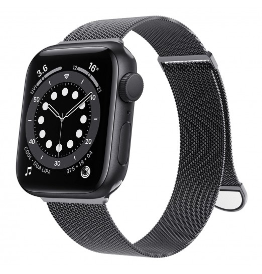 Correa de reloj para Iwatch Band Series Ultra Se 8 7 6 5 4 3 2 1 38 mm 40 mm 41 mm 42 mm 44 mm 45 mm 49 mm Mujeres y hombres, reemplazo de cierre magnético de bucle de malla de acero inoxidable para Iwatch Band