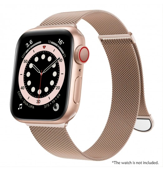 Reemplazo de cierre magnético de bucle de malla de acero inoxidable para mujeres y hombres para Iwatch Band, para Apple Watch Band Series Ultra Se 8 7 6 5 4 3 2 1 38 mm 40 mm 41 mm 42 mm 44 mm 45 mm 49 mm