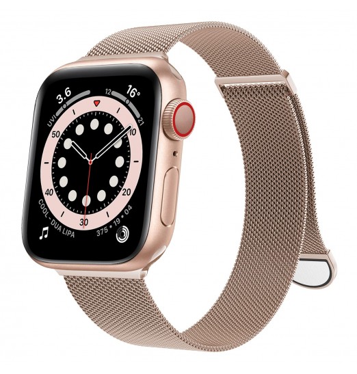 Reemplazo de cierre magnético de bucle de malla de acero inoxidable para mujeres y hombres para Iwatch Band, para Apple Watch Band Series Ultra Se 8 7 6 5 4 3 2 1 38 mm 40 mm 41 mm 42 mm 44 mm 45 mm 49 mm