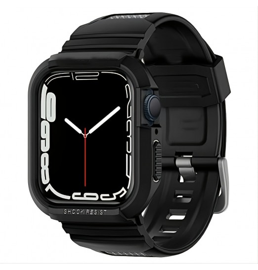 Caja Spigen Rugged Armor Pro para Apple Watch con correa Serie 8/7 (45 mm) y Serie Se2/6/se/5/4 (44 mm)