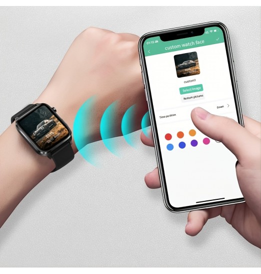 Reloj inteligente de monitoreo de frecuencia cardíaca, reloj inteligente de moda para mujeres y hombres