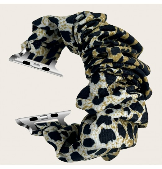 Correa estilo tela con estampado de leopardo para Apple Watch Series 1/2/3/4/5/6