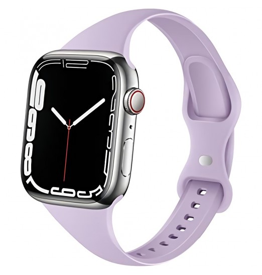 Correa de reloj de silicona delgada deportiva compatible con Apple Watch Band 38 mm 42 mm 40 mm 44 mm 41 mm 45 mm 49 mm, correa de repuesto delgada, suave y estrecha para Iwatch Ultra Series 8/7 / se / 6/5/4/3/2/1 Mujeres Hombres