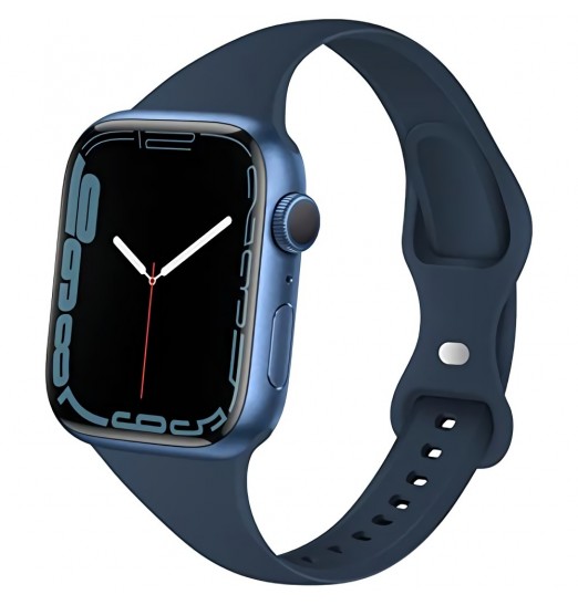 Correa de reloj de silicona delgada deportiva compatible con Apple Watch Band 38 mm 42 mm 40 mm 44 mm 41 mm 45 mm 49 mm, correa de repuesto delgada, suave y estrecha para Iwatch Ultra Series 8/7 / se / 6/5/4/3/2/1 Mujeres Hombres