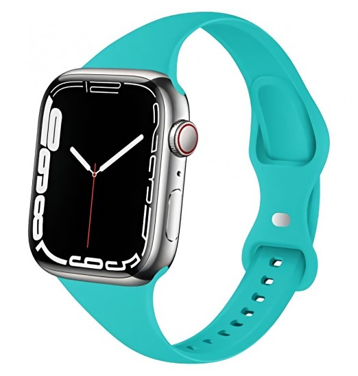 Correa de reloj de silicona delgada deportiva compatible con Apple Watch Band 38 mm 42 mm 40 mm 44 mm 41 mm 45 mm 49 mm, correa de repuesto delgada, suave y estrecha para Iwatch Ultra Series 8/7 / se / 6/5/4/3/2/1 Mujeres Hombres