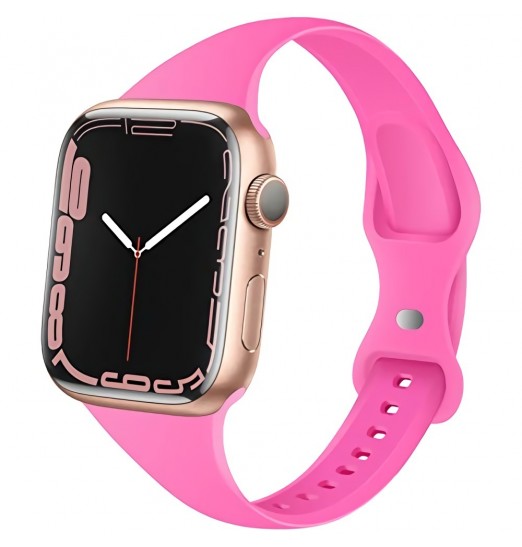 Correa de reloj de silicona delgada deportiva compatible con Apple Watch Band 38 mm 42 mm 40 mm 44 mm 41 mm 45 mm 49 mm, correa de repuesto delgada, suave y estrecha para Iwatch Ultra Series 8/7 / se / 6/5/4/3/2/1 Mujeres Hombres