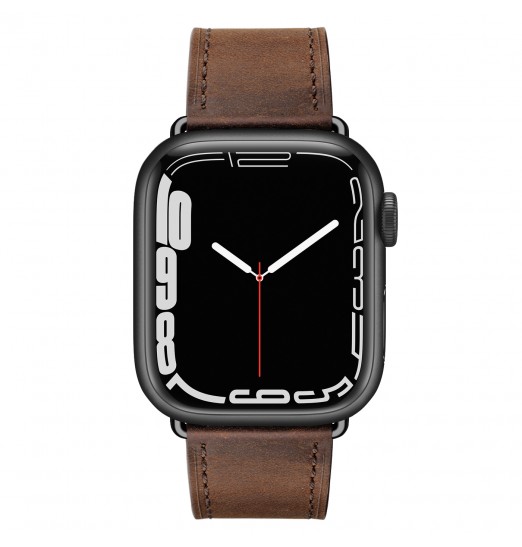 Bandas de cuero genuino compatibles con Apple Watch Bands 42mm 44mm 45mm Reemplazo de cuero genuino vintage suave