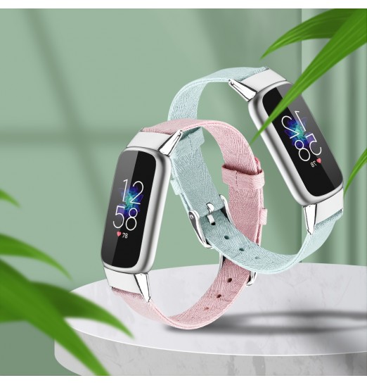 1 paquete de bandas compatibles con las bandas Fitbit Luxe para mujeres y hombres, pulsera de tela tejida transpirable deportiva de silicona suave, correa de repuesto para pulseras