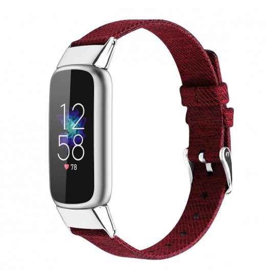 1 paquete de bandas compatibles con las bandas Fitbit Luxe para mujeres y hombres, pulsera de tela tejida transpirable deportiva de silicona suave, correa de repuesto para pulseras