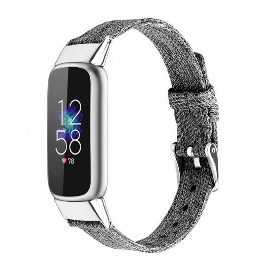 1 paquete de bandas compatibles con las bandas Fitbit Luxe para mujeres y hombres, pulsera de tela tejida transpirable deportiva de silicona suave, correa de repuesto para pulseras