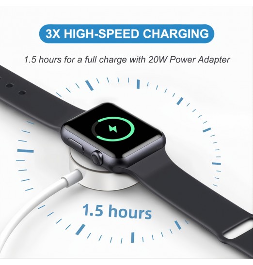 Cable de carga Iwatch Usb-c actualizado 3.3ft / 1m, para Iwatch Cable de carga magnético inalámbrico portátil Compatible con Apple Watch Series 8 Ultra / 8/7/6/5/4/3/2/1 / se2 / se