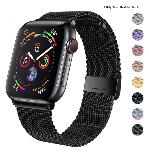 1 correa de bucle magnético para Apple Watch Band 44mm 40mm 45mm 41mm 42mm 38mm, pulsera de acero inoxidable Iwatch Serie 3 5 6 Se 7 8