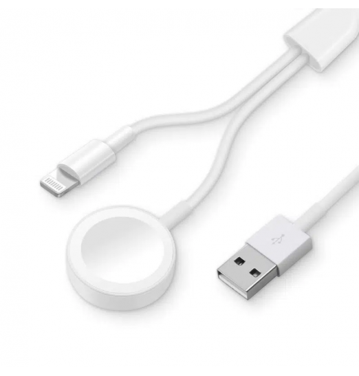 Cable USB 3 en 1 para Iphone y amplificador; Cargador inalámbrico para Apple Watch Iwatch Cable de carga portátil Compatible con Apple Watch Ultra Series Se/8/7/6/5/4/3/2/1