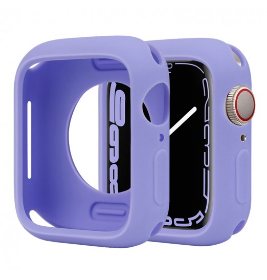 Funda de silicona suave para Apple Watch Series 7 8 45mm 41mm cubierta protectora Shell Iwatch Se 6 5 3 44mm 40mm 42mm 38mm Accesorios