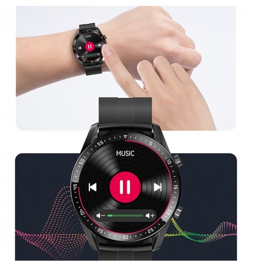 Reloj inteligente, reloj inteligente para hombres, reloj inteligente suinsist para teléfonos Android e iOS (diario/recepción de llamadas, reproductor de música), rastreador de actividad física con monitor de sueño/hora, pantalla táctil Ultra HD a prueba d