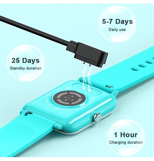 Reloj inteligente para niños, pantalla ancha de 1,3 pulgadas, reloj despertador, monitor de presión arterial de frecuencia cardíaca Calculatorm, podómetro de pasos de seguimiento de actividad del sueño, fotografía de control remoto