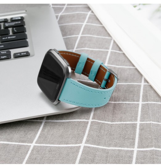 Bandas de correa de cuero de repuesto suave compatibles con Fitbit Versa 2 Strap &amp; Versa correa y amperio; Versa Lite&amperio; Fitbit Versa clásico