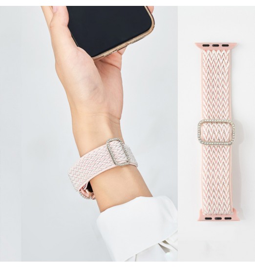 Solo Loop trenzado para Apple Watch Band Se 87654 40mm 44mm Correa de pulsera elástica en Smart Series 38mm 42mm 41mm 45mm Accesorios