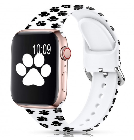 Correas de reloj con patrón de leopardo compatibles con Apple Watch Ultra 49 mm 45 mm 44 mm 41 mm 40 mm 42 mm 38 mm Serie 8/7/6/5/4/3/2/1, correas de reloj deportivas de silicona para hombres y mujeres