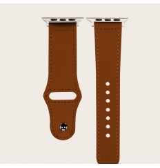 Bandas de cuero delgadas compatibles con Apple Watch 41 mm / 40 mm / 38 mm Iwatch Straps Series 7/6 / se / 5/4/3/2/1, pulsera deportiva de cuero genuino suave de repuesto