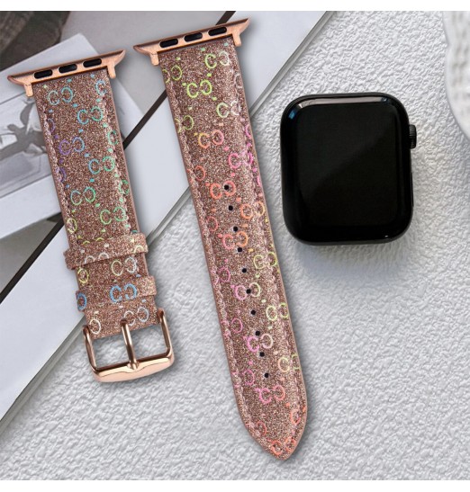 Brillo Bling Negro y amp; Banda de rejilla blanca compatible con iwatch 3/4/5/6/7/se