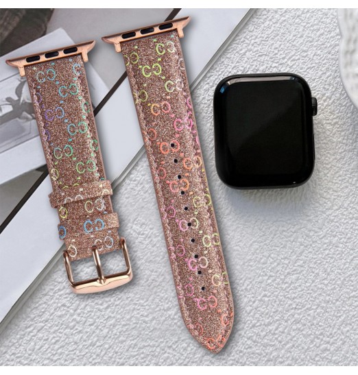 Brillo Bling Negro y amp; Banda de rejilla blanca compatible con iwatch 3/4/5/6/7/se