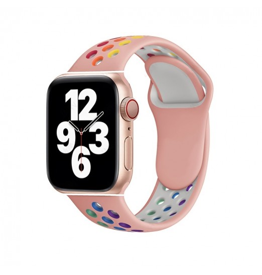 Pulsera de silicona deportiva Hombres Mujeres Banda de repuesto para, iwatch, Band Series 6 5 4 3 2 1 Se