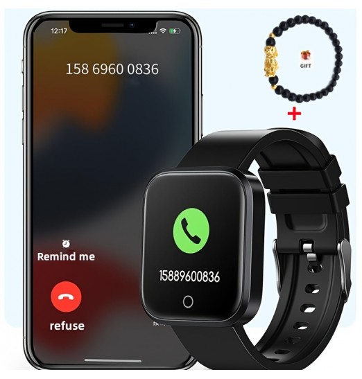 Reloj inteligente, monitor de ritmo cardíaco, reloj despertador, monitoreo del sueño, notificación de mensaje de llamada, reloj de salud deportivo para hombres, mujeres y niños