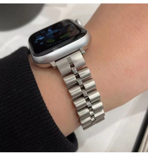 Pulsera delgada de metal delgado Compatible con Apple Watch Band 38 mm 40 mm 41 mm 42 mm 44 mm 45 mm Ultra 49 mm, bandas de acero inoxidable para iwatch Series 8/7/6/5/4/3/2/1 / se