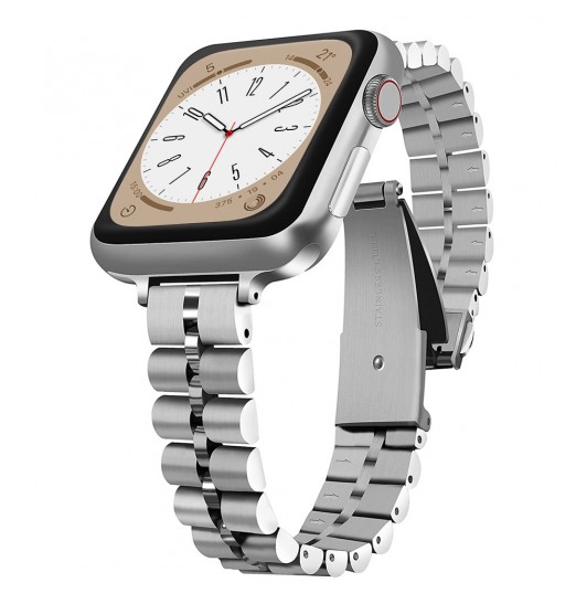 Pulsera delgada de metal delgado Compatible con Apple Watch Band 38 mm 40 mm 41 mm 42 mm 44 mm 45 mm Ultra 49 mm, bandas de acero inoxidable para iwatch Series 8/7/6/5/4/3/2/1 / se