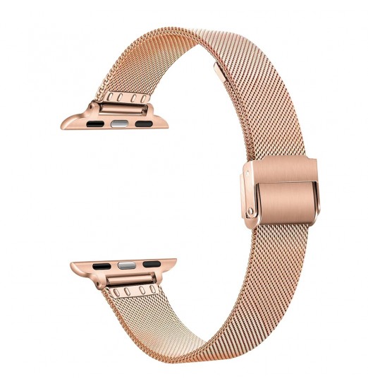 Pulsera de malla compatible con iwatch 49 mm Banda 45 mm 44 mm 42 mm 41 mm 40 mm 38 mm Correa de acero inoxidable para iwatch Ultra Series 8/7/6/5/4/3/2/1 Pulsera Mujer