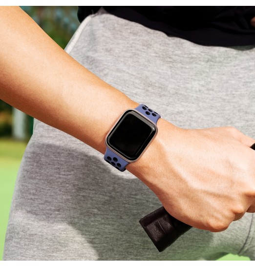 Paquete de 2 bandas deportivas compatibles con iwatch Ultra 49 mm 45 mm 44 mm 42 mm 41 mm 40 mm 38 mm Iwatch Series 8 7 6 5 4 3 2 1, correas de repuesto de silicona suave para hombres y mujeres