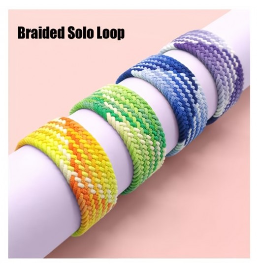 Solo Loop trenzado para iwatch Band 44 mm 40 mm 45 mm 41 mm 49 mm 42 mm 38 mm Pulsera elástica Iwatch Series 7 3 Se 6 8 Ultra Correa