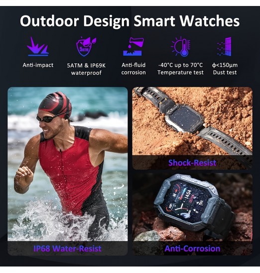 2022 nuevo reloj inteligente para hombres Ip68 5atm impermeable deportes al aire libre Fitness Tracker Monitor de salud Smartwatch para Android Ios Xiaomi Realme Huawei