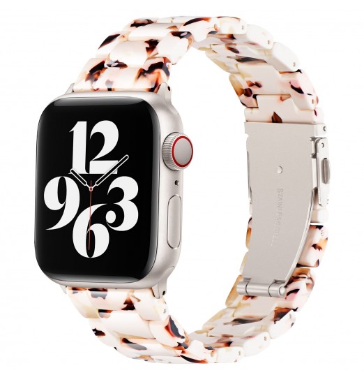 Bandas de resina de moda compatibles con iwatch Ultra 49 mm 45 mm 44 mm 42 mm 41 mm 40 mm 38 mm Iwatch Series 8 7 6 5 4 3 2 1 Se, reemplazo con hebilla de acero inoxidable de cobre Mujeres Hombres