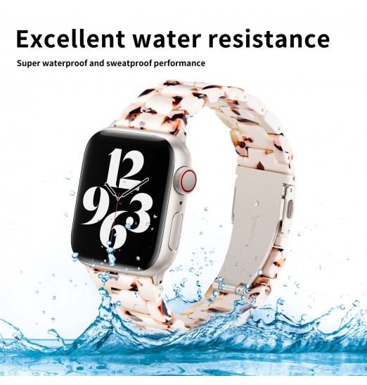 Bandas de resina de moda compatibles con iwatch Ultra 49 mm 45 mm 44 mm 42 mm 41 mm 40 mm 38 mm Iwatch Series 8 7 6 5 4 3 2 1 Se, reemplazo con hebilla de acero inoxidable de cobre Mujeres Hombres