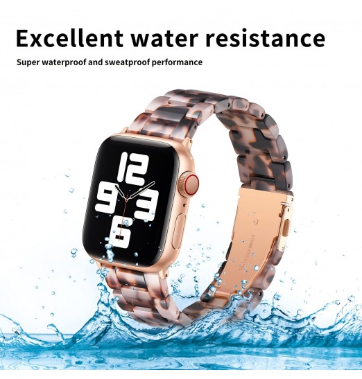 Bandas de resina de moda compatibles con iwatch Ultra 49 mm 45 mm 44 mm 42 mm 41 mm 40 mm 38 mm Iwatch Series 8 7 6 5 4 3 2 1 Se, reemplazo con hebilla de acero inoxidable de cobre Mujeres Hombres