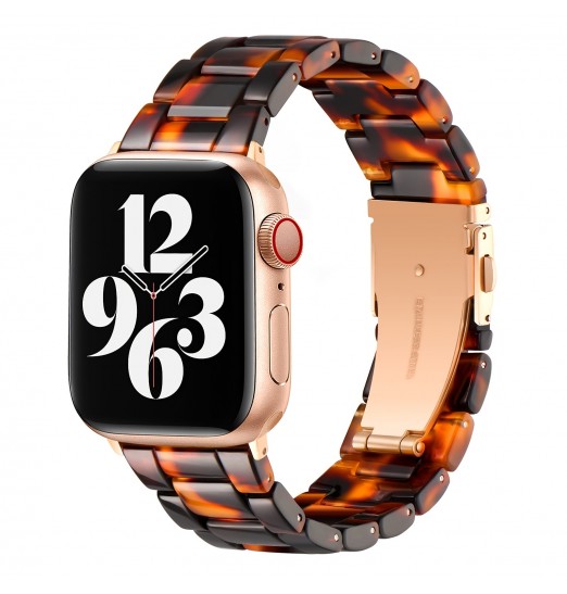 Bandas de resina de moda compatibles con iwatch Ultra 49 mm 45 mm 44 mm 42 mm 41 mm 40 mm 38 mm Iwatch Series 8 7 6 5 4 3 2 1 Se, reemplazo con hebilla de acero inoxidable de cobre Mujeres Hombres