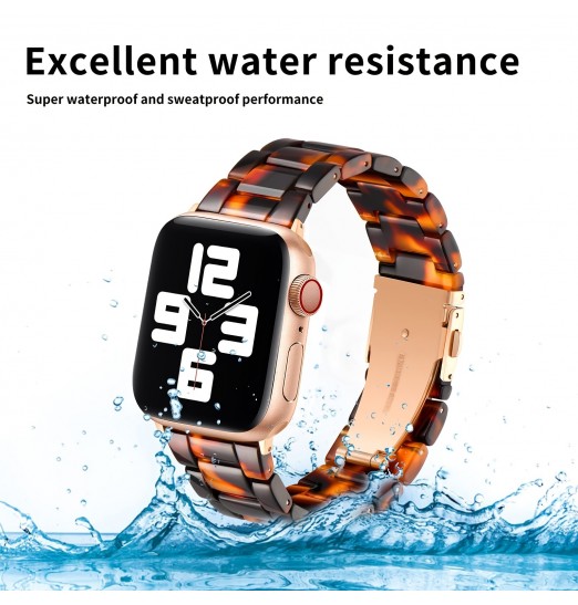 Bandas de resina de moda compatibles con iwatch Ultra 49 mm 45 mm 44 mm 42 mm 41 mm 40 mm 38 mm Iwatch Series 8 7 6 5 4 3 2 1 Se, reemplazo con hebilla de acero inoxidable de cobre Mujeres Hombres