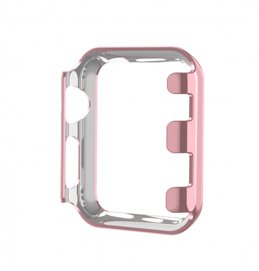 Estuche de brillo nacarado con diamantes de imitación, [sin protector de pantalla] Accesorios de parachoques de protección de PC duro, para Apple Watch Series 3 2 1 38 mm 42 mm