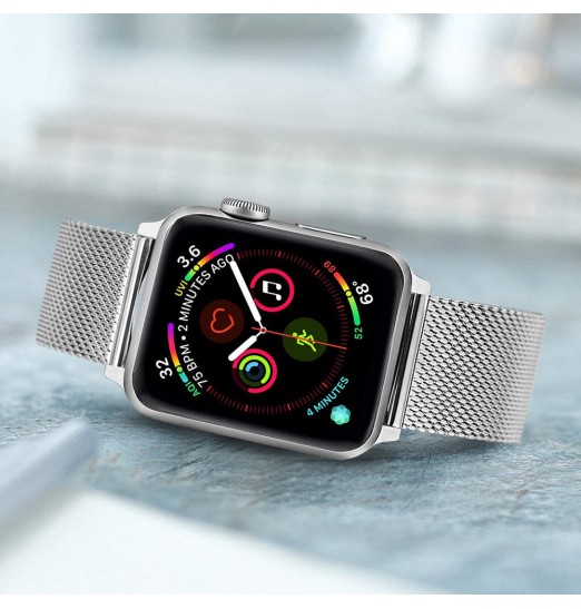 Correa de malla compatible con Apple Watch Ultra Band 49 mm 45 mm 44 mm 42 mm 41 mm 40 mm 38 mm Pulsera de acero inoxidable para Iwatch Ultra Series 8/7/6/5/4/3/2/1 Se