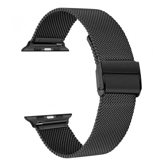 Correa de malla compatible con Apple Watch Ultra Band 49 mm 45 mm 44 mm 42 mm 41 mm 40 mm 38 mm Pulsera de acero inoxidable para Iwatch Ultra Series 8/7/6/5/4/3/2/1 Se