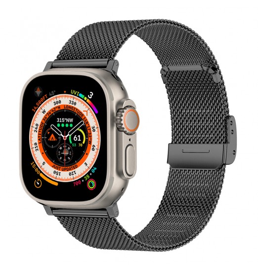 Pulsera de metal compatible con Apple Watch Band ULTra 49mm 45mm 44mm 42mm 41mm 40mm 38mm correa de malla de acero inoxidable para Iwatch Se Series 8/7/6/5/4/3/2/1 Ultra pulsera